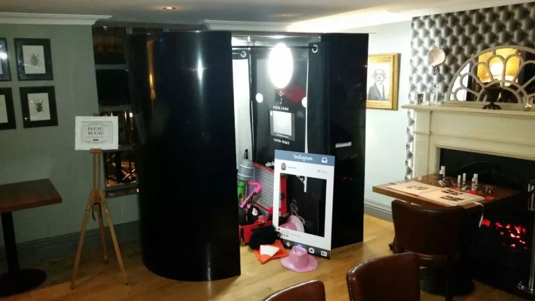Black classic photo booth hire in Liverpool and Merseyside