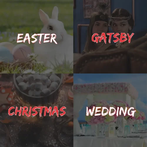 Custom theme for your event to match the decoration and costumes of events.