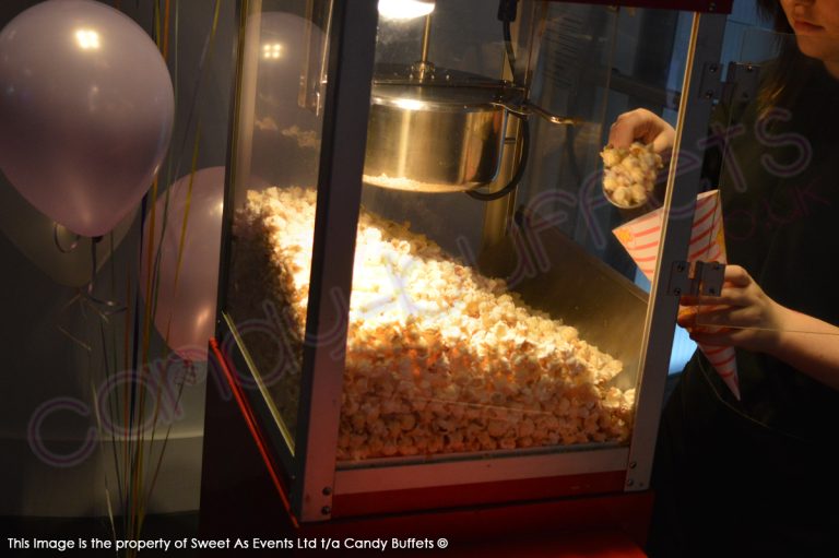 Popcorn Cart With Staff provided by The Superbooth.